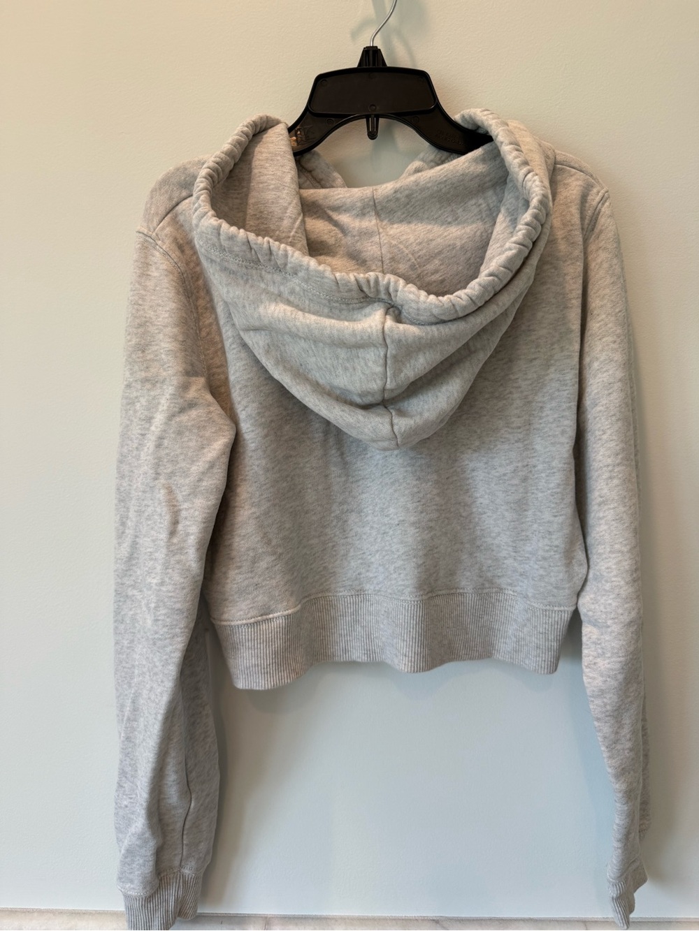 Hollister Light Gray Zip-Up Hoodie Sweater - Women Size M - Picture 2 of 3